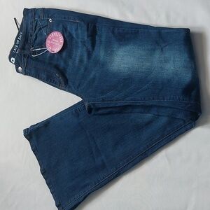 S.o.n.g Jeans Women's Blue Lace-up Back Fit N Flare‎ Size 7-28